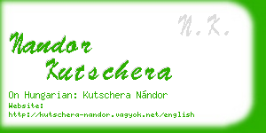nandor kutschera business card